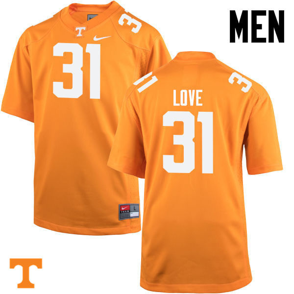 Men #31 Stedman Love Tennessee Volunteers College Football Jerseys-Orange